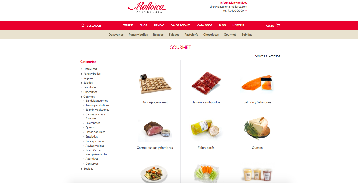 Tienda on-line de Pasteler&iacute;a Mallorca